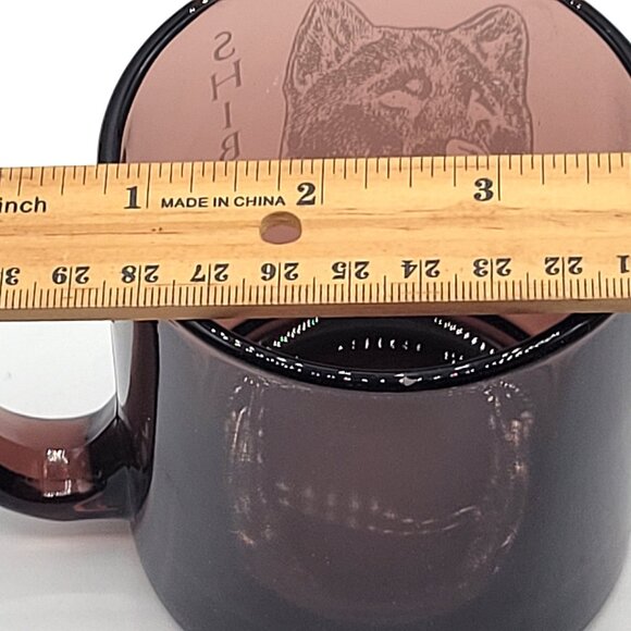 Shiba Inu Puppy Dog Etched Brown Glass Mug Pet Animal Made in the USA - Picture 5 of 7